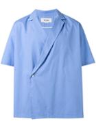 Sunnei - Kimono Short Sleeve Shirt - Men - Cotton - S, Blue, Cotton