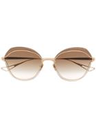 Dita Eyewear Geometric Frames Sunglasses - Gold