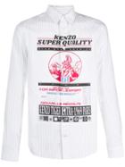 Kenzo Pinstripe Slim-fit Shirt - White