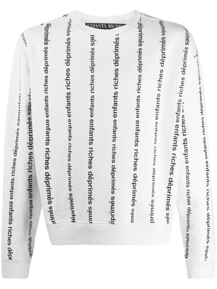 Enfants Riches Déprimés Loose-fit Logo-print Sweatshirt - White