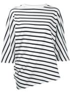 En Route - Striped Oversized T-shirt - Women - Cotton - One Size, White, Cotton