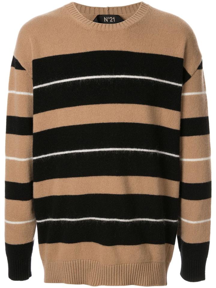 Nº21 Striped Jumper - Neutrals