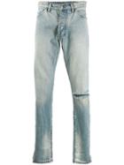Rhude Paint Splatter Effect Jeans - Blue