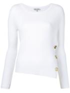 Each X Other Button Detail Knitted Top - White
