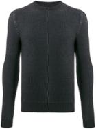 Zanone Textured Long Sleeve Jumper - Grey