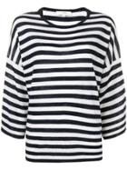 Vince Striped Knit Jumper - Blue