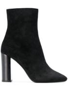 Saint Laurent Suede Ankle Boots - Black