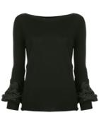 D.exterior Ruched Cuff Jumper - Black