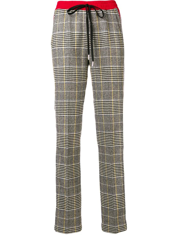 Ermanno Scervino Side Stripe Checked Joggers - Black