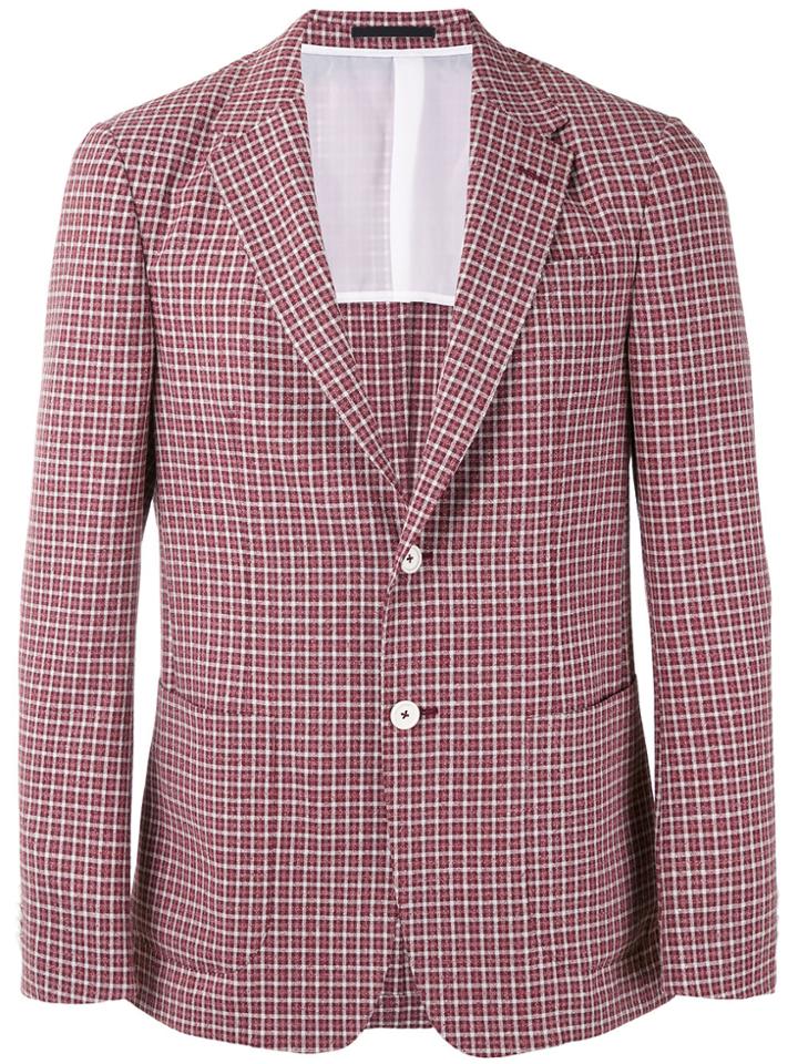 Z Zegna Checked Blazer - Red