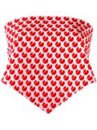 Miu Miu - Triangle Strapless Top - Women - Cotton/spandex/elastane - 42, Women's, Red, Cotton/spandex/elastane