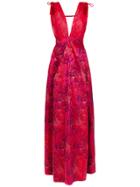 À La Garçonne Floral Lace Gown - Pink & Purple