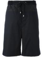 Les Hommes Urban Drawstring Bermuda Shorts, Men's, Size: 52, Black, Cotton/polyester/spandex/elastane