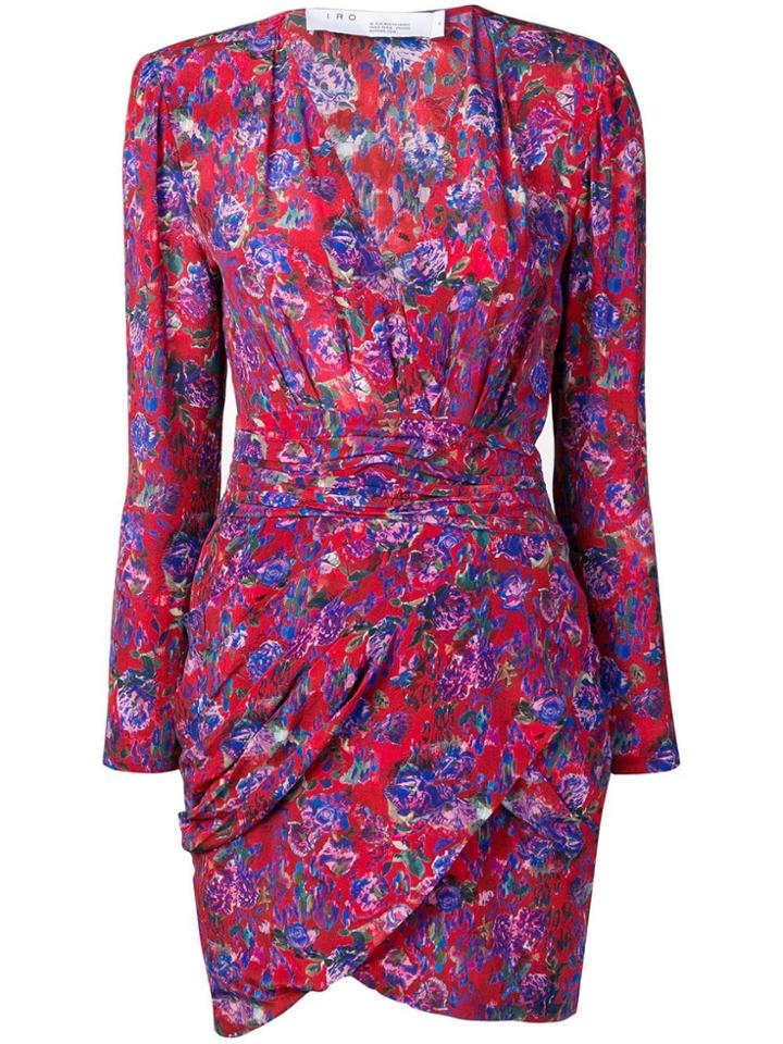 Iro Floral Print Mini Dress - Red