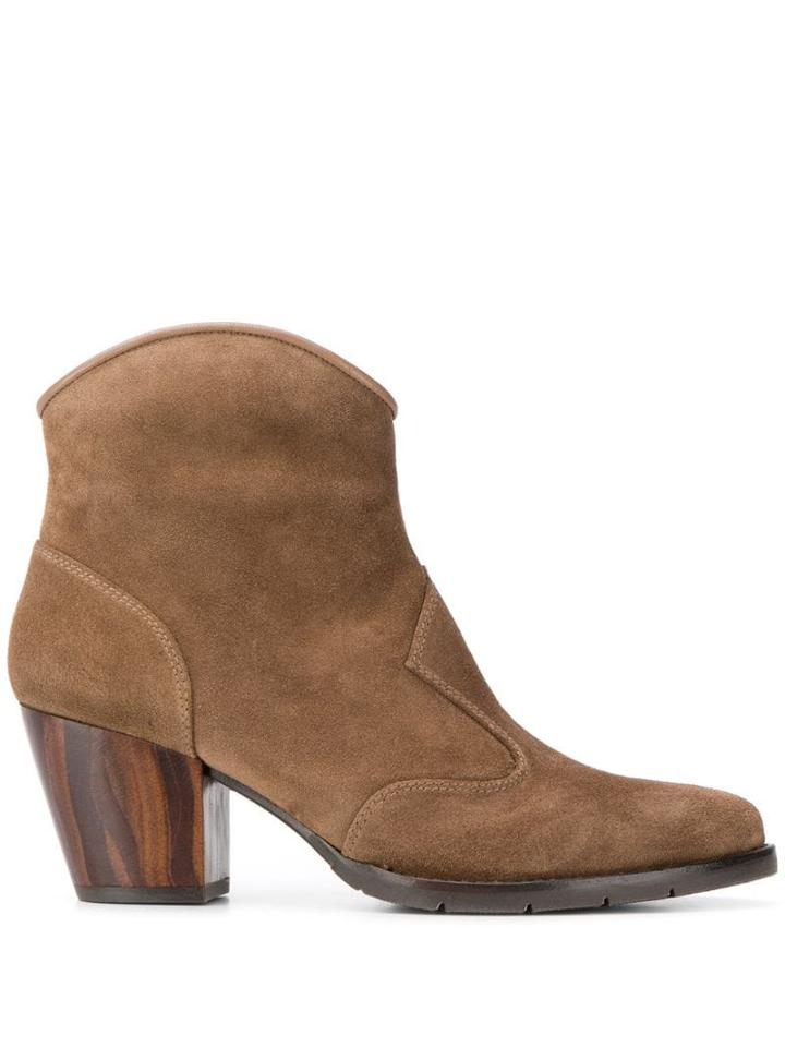 Chie Mihara Salie Cuban Heel Boots - Neutrals