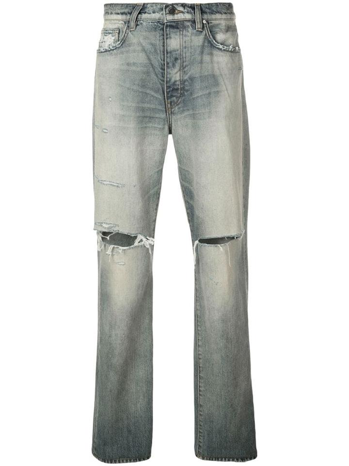 Amiri Thrasher Slash Knee Jeans - Blue