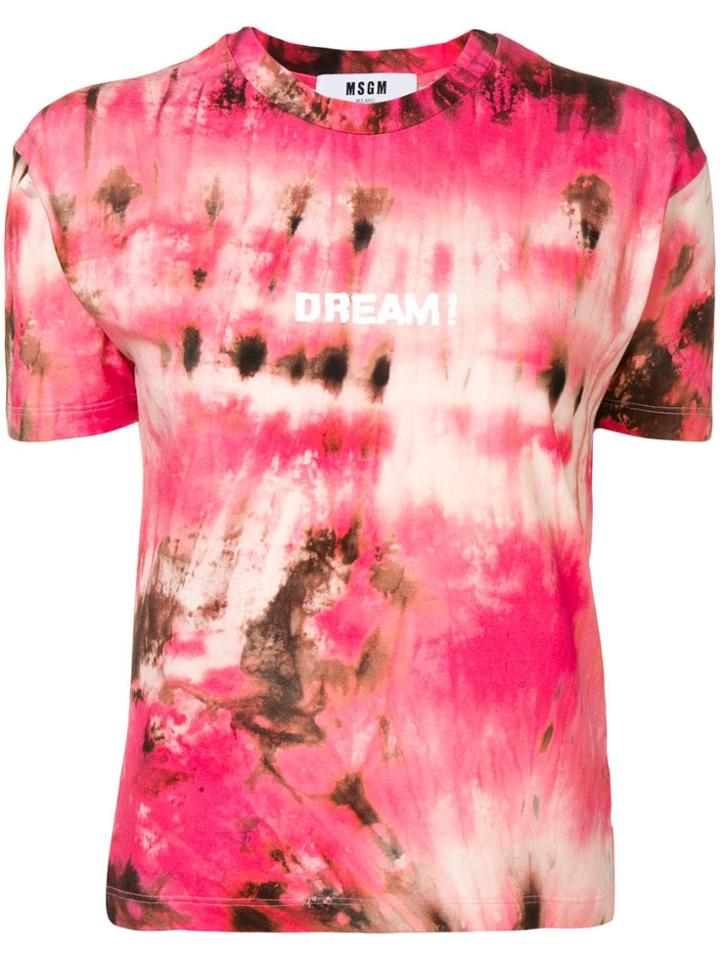 Msgm 'dream' Printed T-shirt - Pink