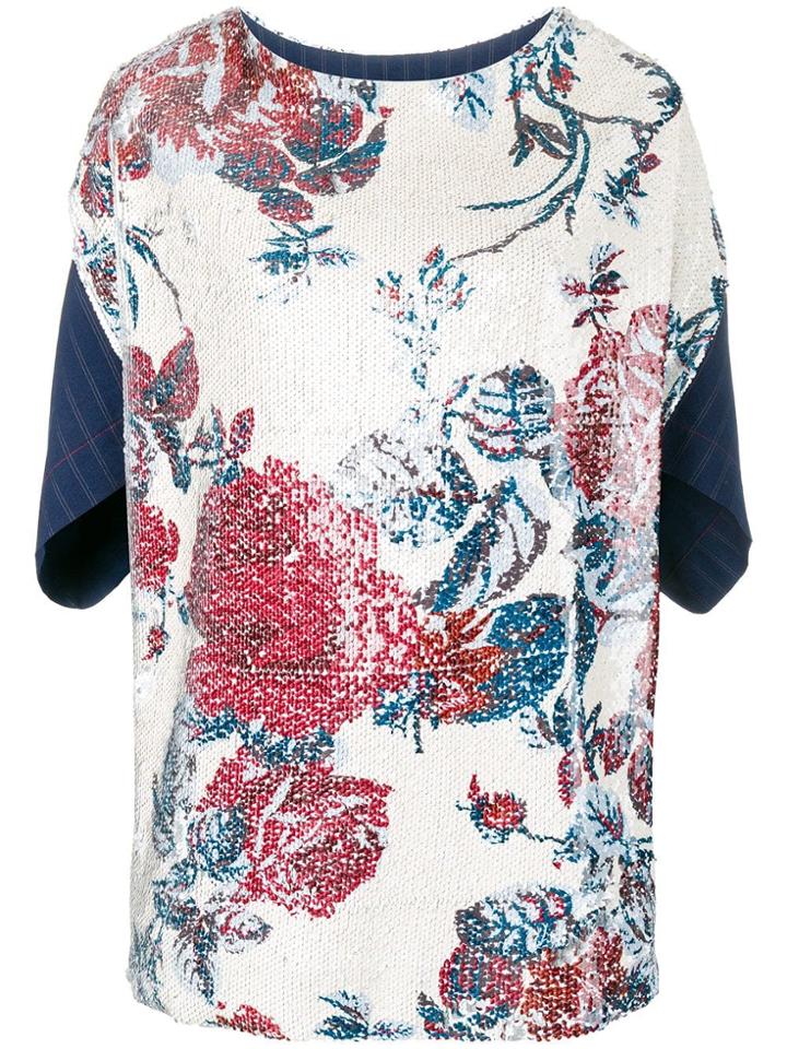 Antonio Marras Floral Embroidered Top - Neutrals
