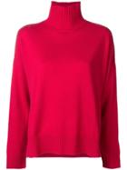 Pinko Boxy Roll Neck Sweater - Red