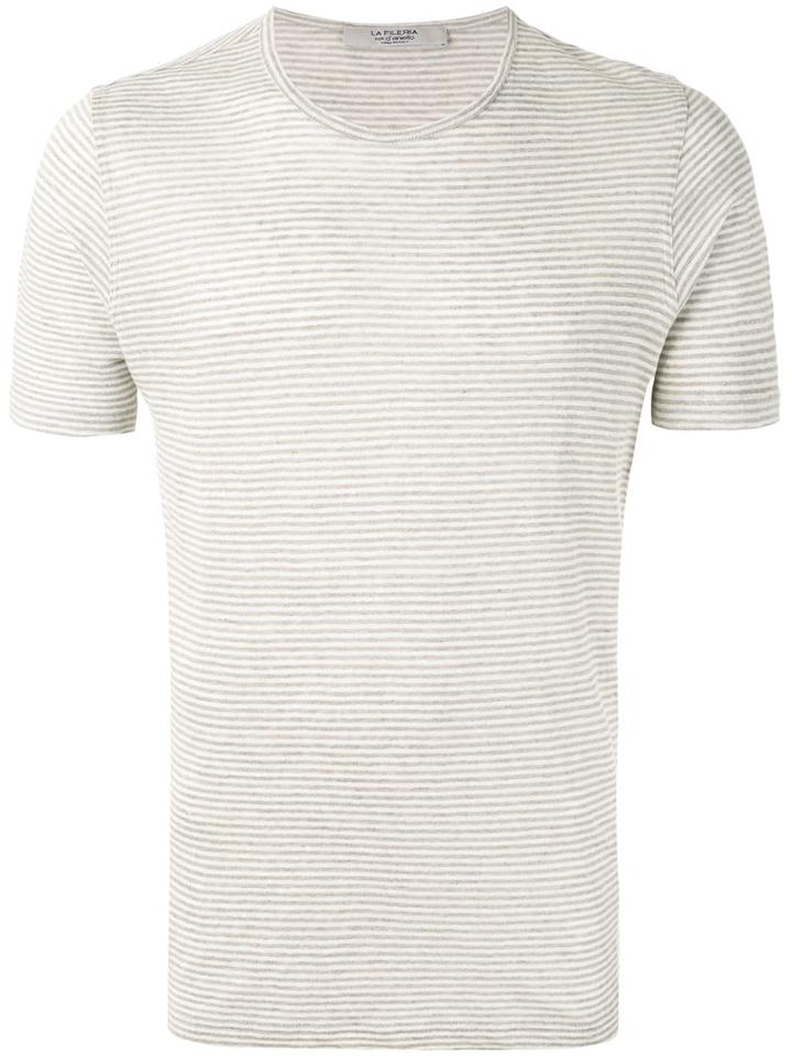 La Fileria For D'aniello - Short Sleeve T-shirt - Men - Linen/flax - 48, Nude/neutrals, Linen/flax