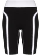 No Ka' Oi High-waisted Contrast Detail Cycling Shorts - Black