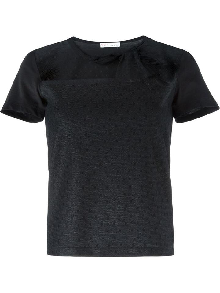 Red Valentino Point D'espirit Panel T-shirt