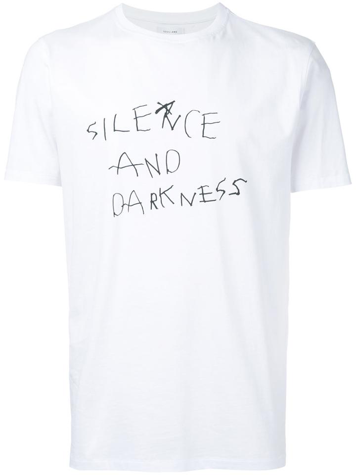 Soulland - 'silence And Darkness' T-shirt - Men - Cotton - M, White, Cotton