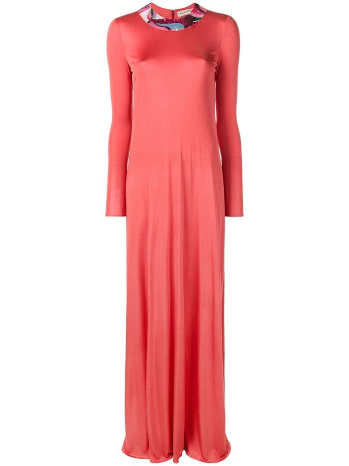 Emilio Pucci Embellished Neck Dress - Orange