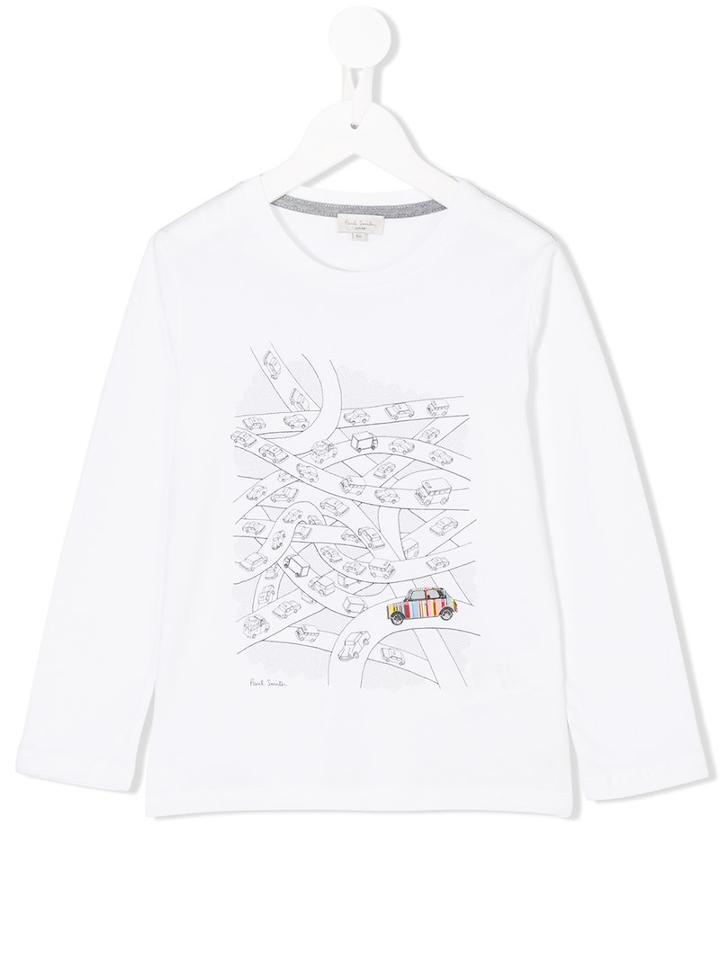 Paul Smith Junior - Mini Print Paddy Top - Kids - Cotton - 6 Yrs, White