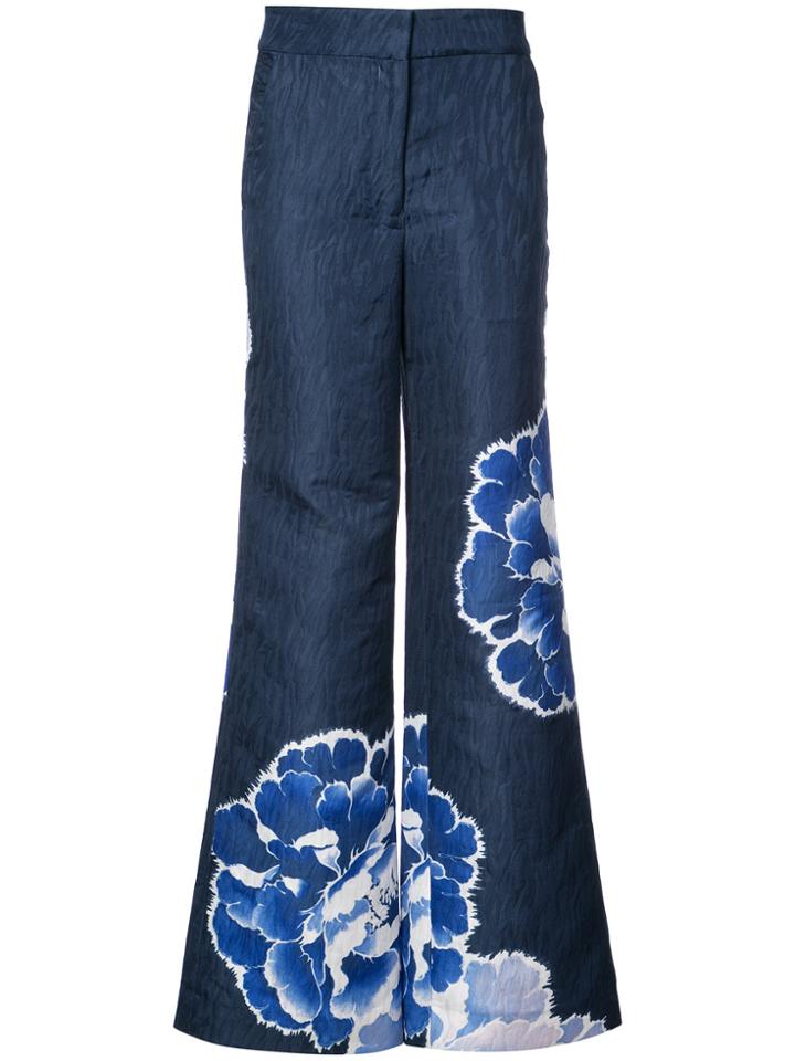 Josie Natori Wide Leg Trousers - Blue