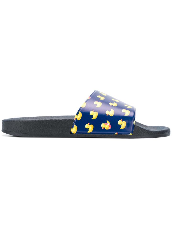 Mc2 Saint Barth Darren Duck Print Slides - Blue