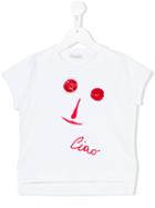 I Pinco Pallino - Ciao Face T-shirt - Kids - Cotton/spandex/elastane - 2 Yrs, Toddler Girl's, White