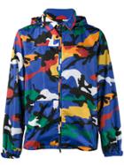 Valentino Camouflage Print Hooded Jacket - Multicolour