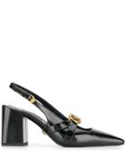 Versace Medusa Icon Chunky Heel Pumps - Black