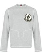 Moncler Embroidered Logo Patch Sweatshirt - Grey