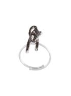 Christina Debs Cat Diamond Ring - Metallic