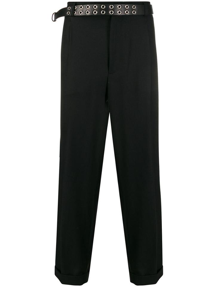 Magliano Super Pence Belted Tailored Trousers - Black