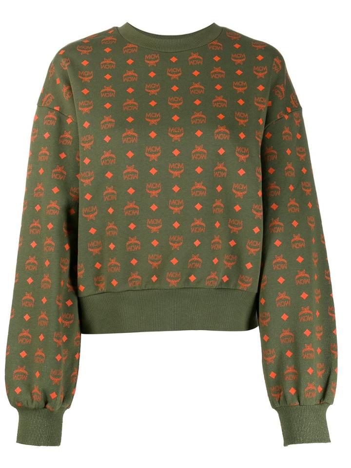 Mcm Monogram Logo Sweatshirt - Green