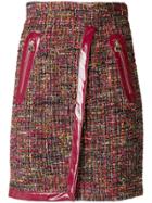 Elisabetta Franchi Vernished High-waisted Skirt - Red