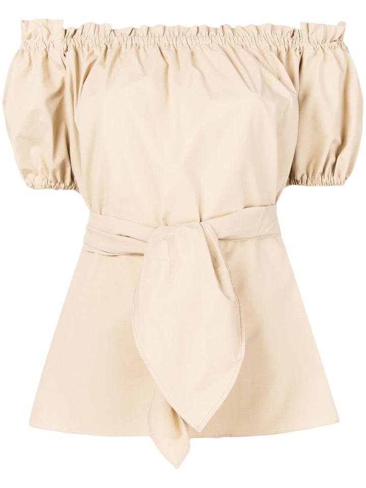 Pinko Off-shoulder Top - Neutrals
