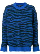 Marc Jacobs Zebra Print Knitted Sweater - Blue