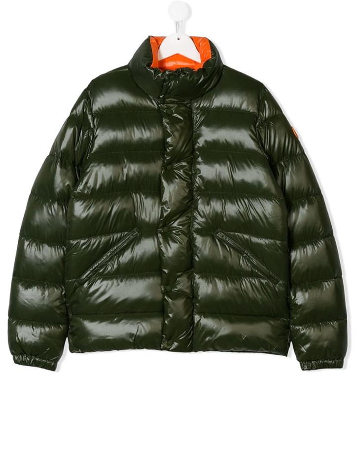 Save The Duck Kids Teen Padded Coat - Green