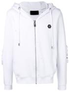 Philipp Plein Logo Plaque Jacket - White