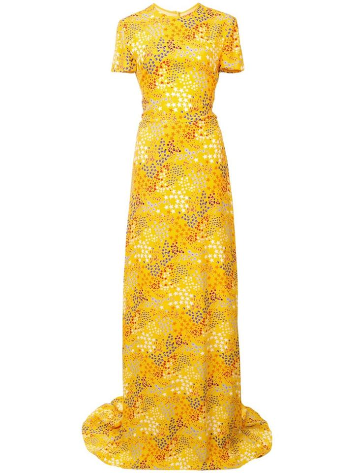 Carolina Herrera Mix Pattern Long Dress - Yellow