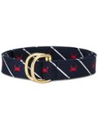 Thom Browne - Striped Belt - Men - Silk - One Size, Blue, Silk