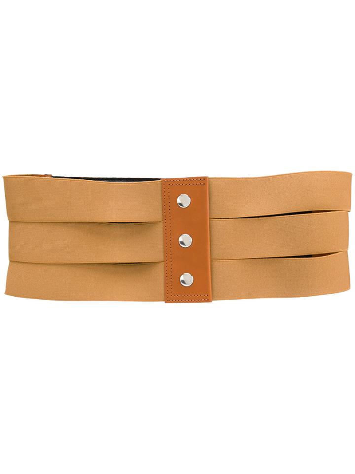 Circus Hotel Wide Cutout Belt - Brown