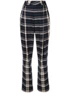 Bassike Plaid Tailored Trousers - Blue