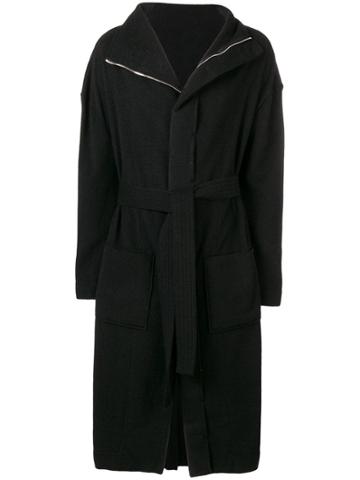 Andrea Ya'aqov Reversible Belted Coat - Black