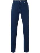 Kiton Classic Slim Jeans, Men's, Size: 30, Blue, Cotton