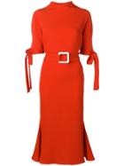 Edeline Lee Belted Dress - Orange